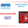 Unità di Raccolta chiusa 16-17 agosto – Sede chiusa 16 agosto 2024